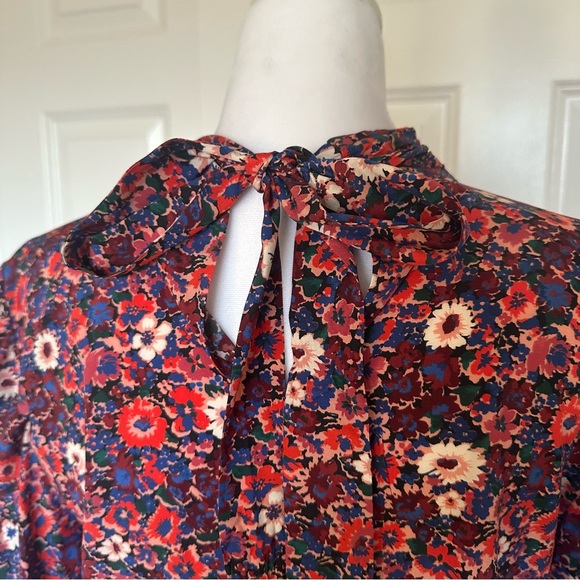 Veronica Beard Chilton Blouse. Berry Multi. Size 6 - Picture 5 of 9